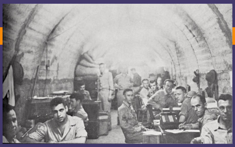 One of the last photos to leave Corregidor before surrender this shows American WW2 soldiers in Malinta Tunnel