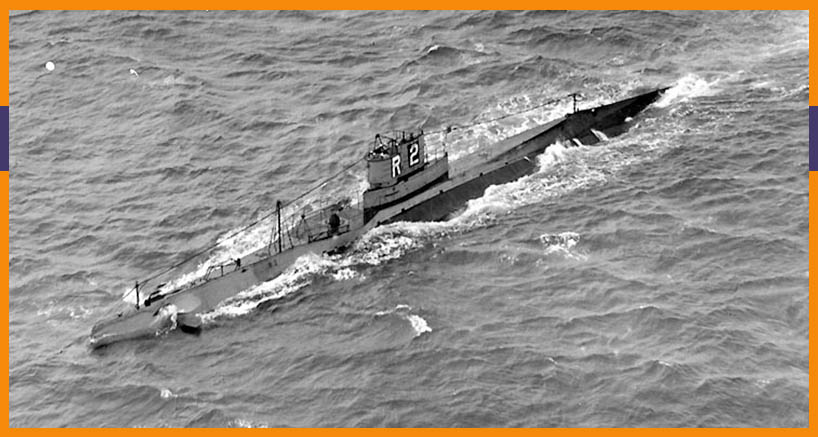 USS R-2 Submarine commanded by Earl L. Sackett in the 1920s